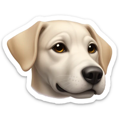 Perro con una flor  sticker