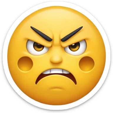 Angry emoji punching sticker