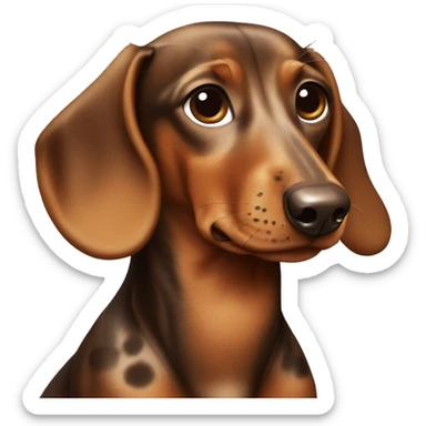 Brown dachshund with light brown spots  sticker