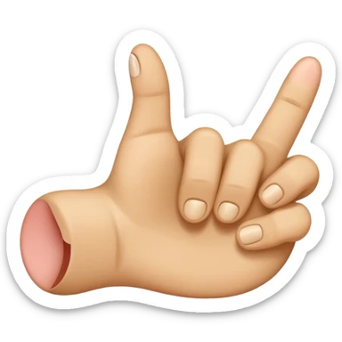 Emoji doigts d’honneur à la place de la main un pied  sticker