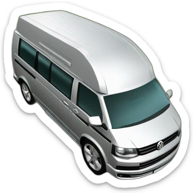 VW T5 California camping bus unicolor silver sticker