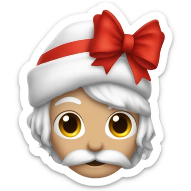 Giant red bow for Christmas, only red sticker