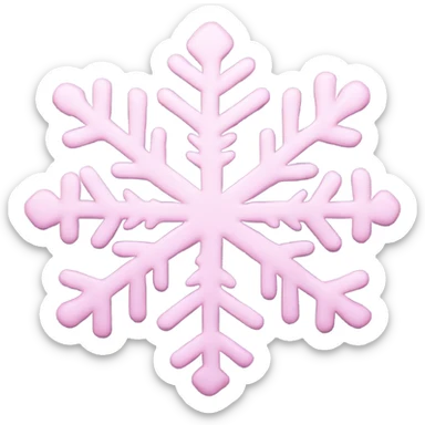 pastel pink snowflake  sticker