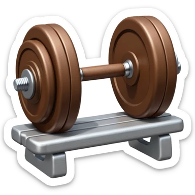 Dumbbell pressure level on a bebch sticker