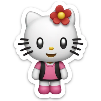 Pochaco hello kitty sticker