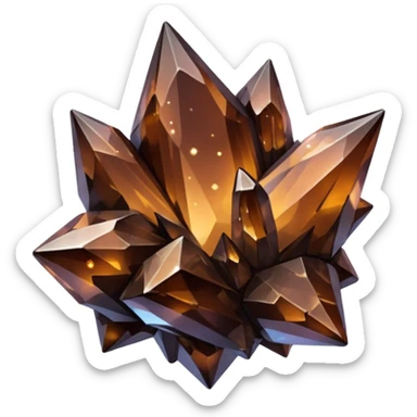 dark brown nebula crystal cluster sticker