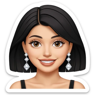 kylie jenner wear diamond earrings sticker