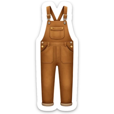 Corduroy textured overalls sticker