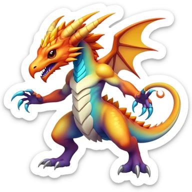 Epic legendary complex gradients aesthetic-Fakémon-creature sticker