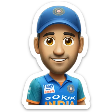 Ms dhoni in Indian jersey sticker