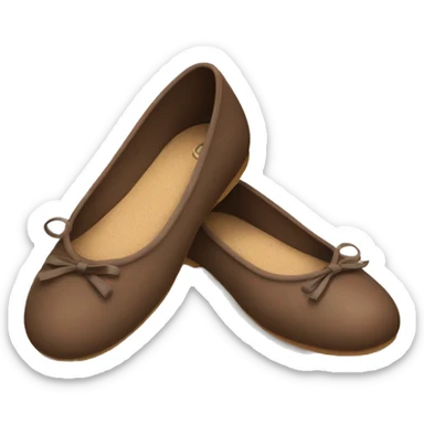 Brown ballet flats sticker