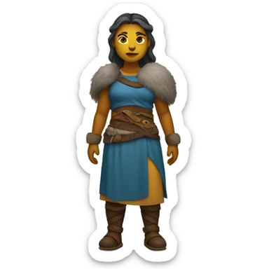 Viking woman full body sticker
