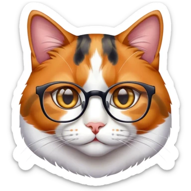 Cat with su classes  sticker