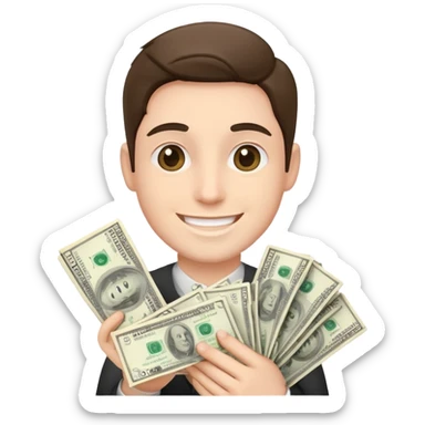 Person spend a lot of money  sticker