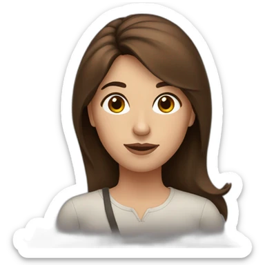 42 argentinian woman with brown hair and bid eyes sticker