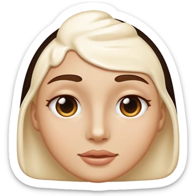 Face with cream all over sticker