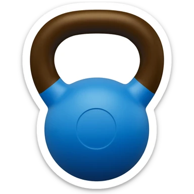 blue and brown kettlebell sticker