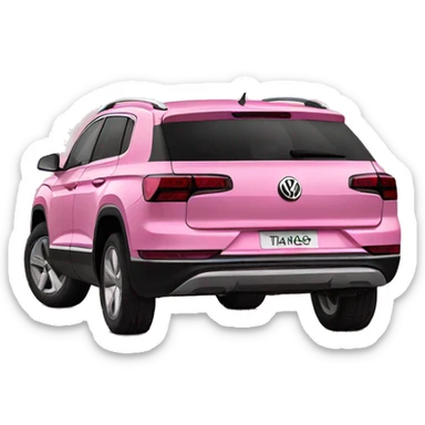 pink volkswagen taos sticker