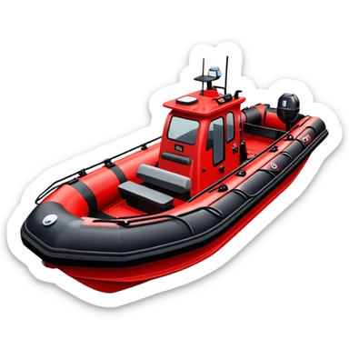 Rescue Boat - Zodiac Pro 850 (Model Year: 2022) (Iconic colour: Red and black) sticker