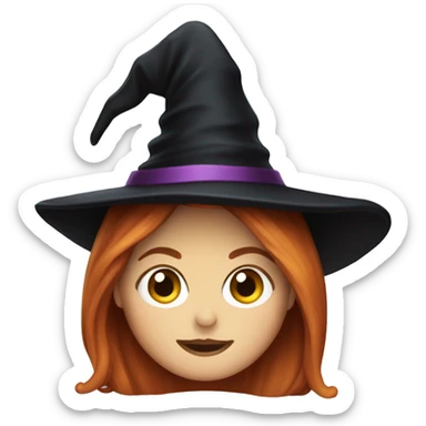 Isla Fisher witch hat sticker