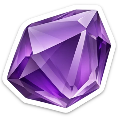 Amethyst crystal rock sticker