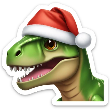 T-Rex in a Santa hat sticker