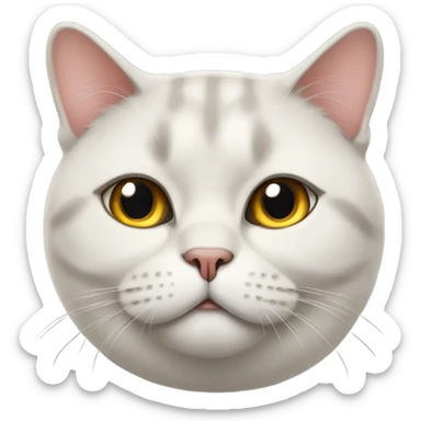 fat back british cat sticker