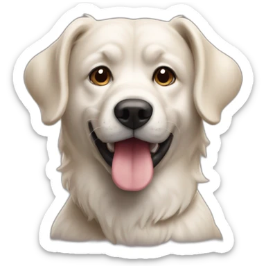 Un chien qui fait caca sticker