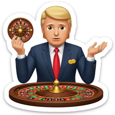 trump , playing roulette big wins sticker