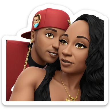 stylish male with accessories sticker