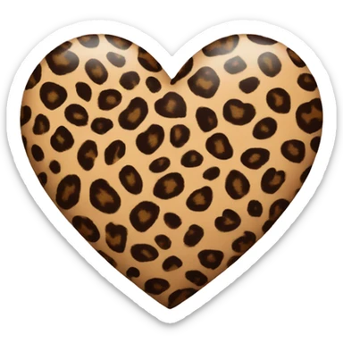 Heart with Leopard Print sticker