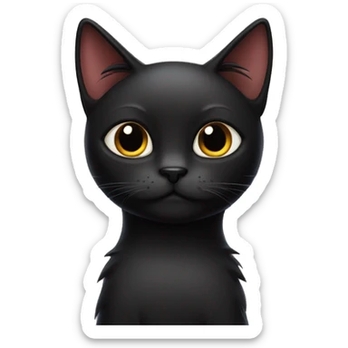 spoiled black cat sticker