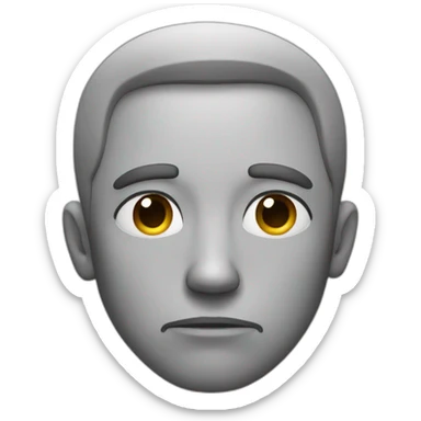 very sad man with a tear sticker