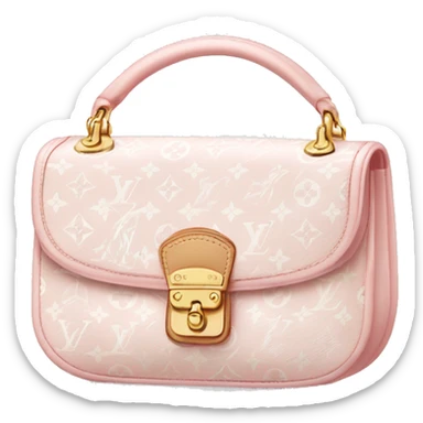 Light pink and white Louis Vuitton purse sticker