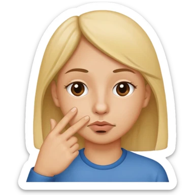 Create an emoji that is picking his nose make it a circle emoji  sticker