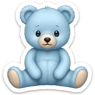 Cute Sky blue teddy bear  sticker