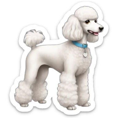 Dog Standart Poodle full body sticker