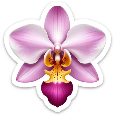 Beautiful phalaenopsis moth orchid flower with delicate petals and distinctive shape sticker