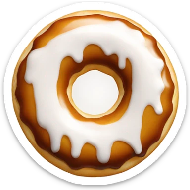 Caramel drizzle white donut sticker