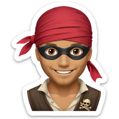 pirate with a blindfold sticker