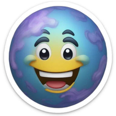 3d sphere with a cartoon genie skin texture sticker