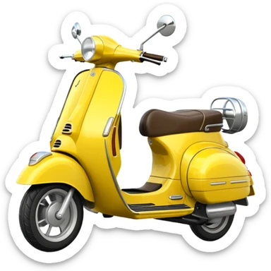 Vespa jaune citron sticker
