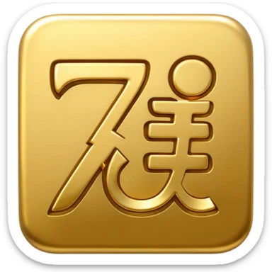 3D Chinese character sticker