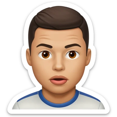 ronaldo qui se mordille les lèvres  sticker