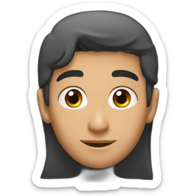 garçon arabe avec cheveux long et bouc sticker