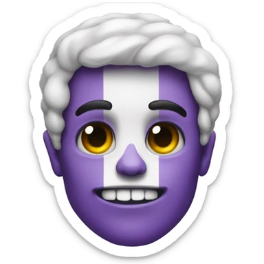 A mixture between the skull emoji and the gay pride emoji sticker