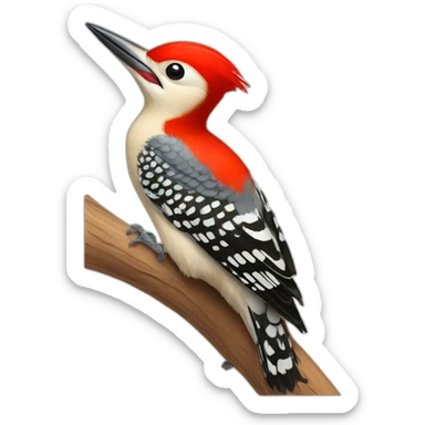 Red bellied woodpecker sticker