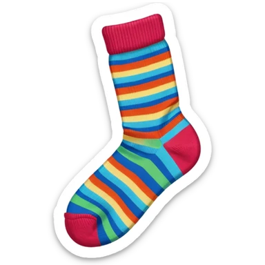 Striped sock sticker