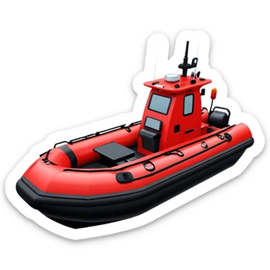 Rescue Boat - Zodiac Pro 850 (Model Year: 2022) (Iconic colour: Red and black) sticker