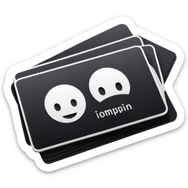 black cards with wite text sticker